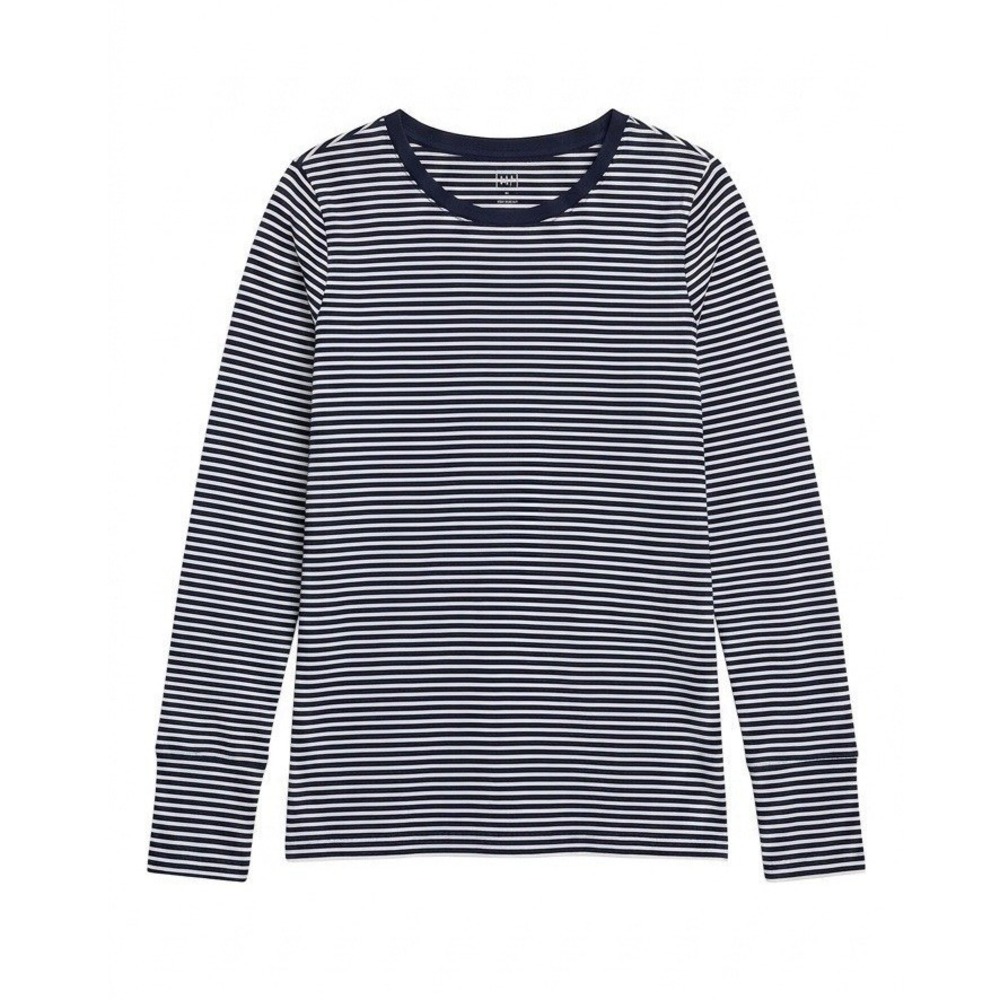Gap Women's Striped Sweater Blue White Pullover Cotton Blend Size S Small
